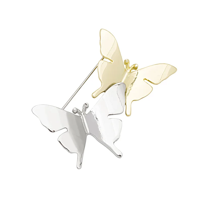 

Creative two-color butterfly brooch fashion simple personality clothing coat coat brooch accessories