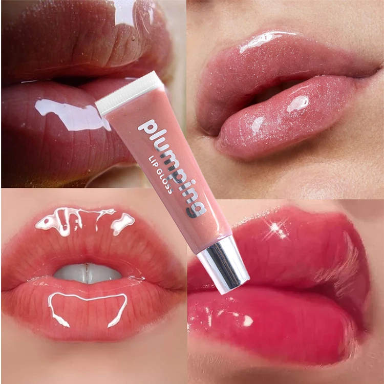 

High Quality Soft Tube Glitter Lip Gloss Moisturizing Glossy Lip Gloss shimmer matte lip gloss, 9 colors