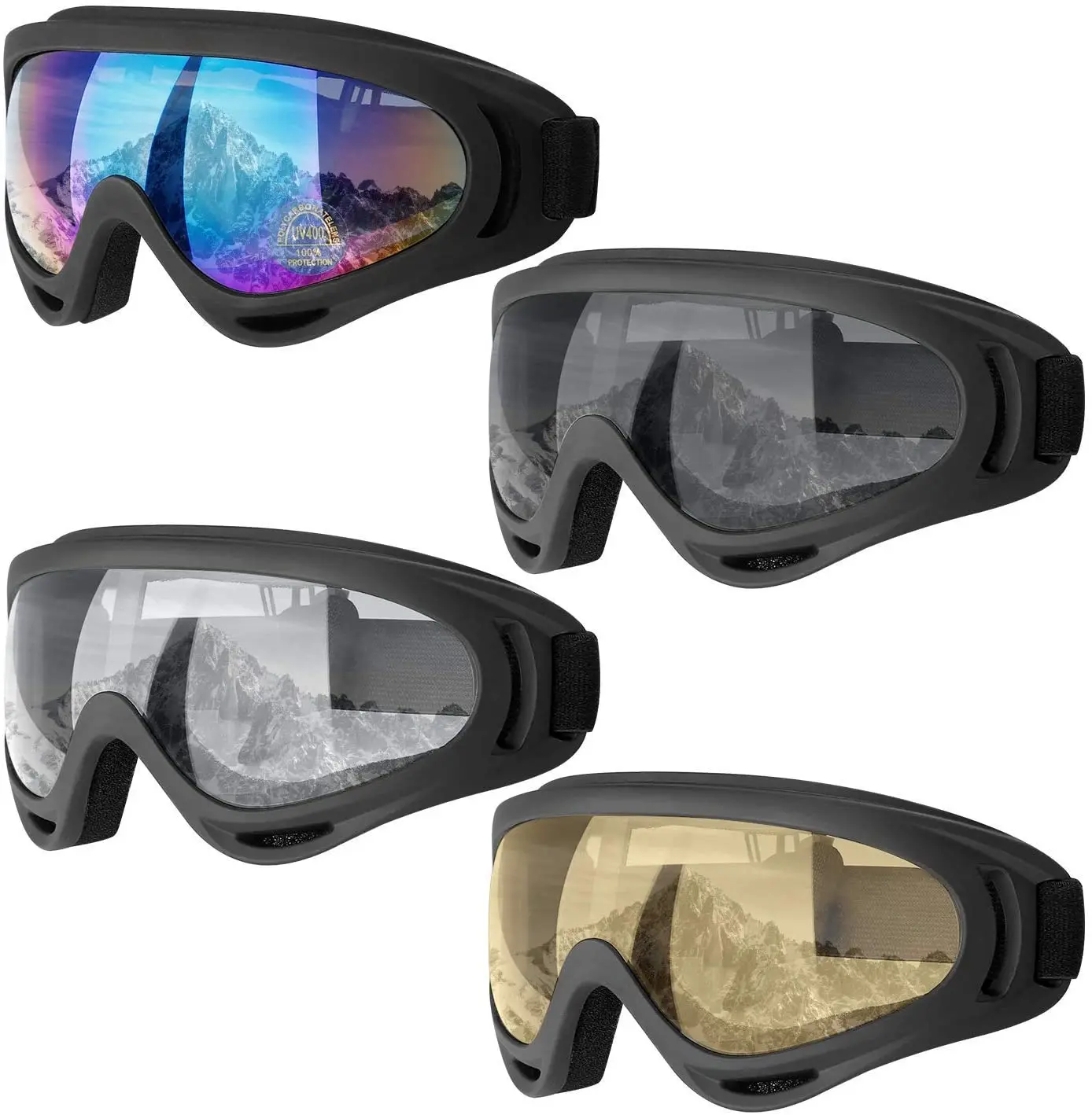 

Ski Goggles Skate Glasses with UV 400 Protection Windproof and Dustproof for Snowboard Motorcycle Bicycle