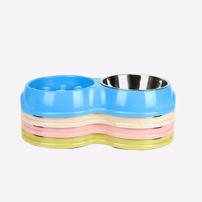 

Accessory Per Animal Pet Steel Bowl Cat Slow Feeder Dog Stainless Feeding Bowl