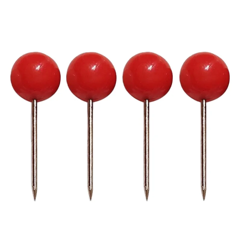 

500pcs/pack Mini Push Pins Round Ball Head Map Tacks with Stainless Point for Office Home Crafts DIY Marking Push Pins, Red