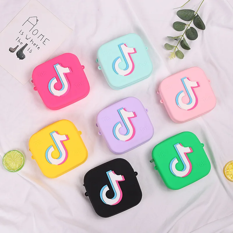 

Fashion Cartoon Cute Small Mini Pvc Jelly Tik Tok Coin Purses Silicon Crossbody Bag Kids Tik Tok Purses