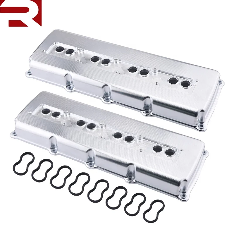 Billet Aluminum Valve Covers For 0519 Dodge Hemi 5.7l 6.1l 6.4l Silver