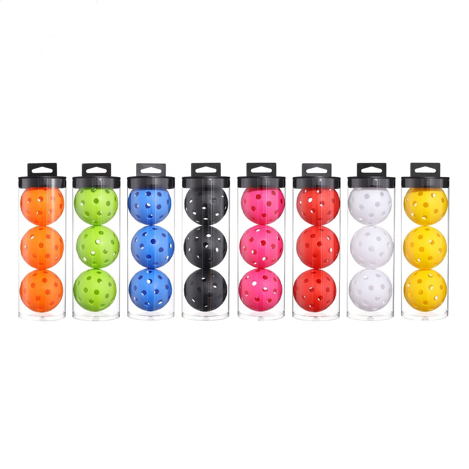 High Quality 40 Holes Outdoor  TPE 74MM Diameter Professional USAPA Standard Injection Pickleball  3 Piece/Tube Pickleball Balls