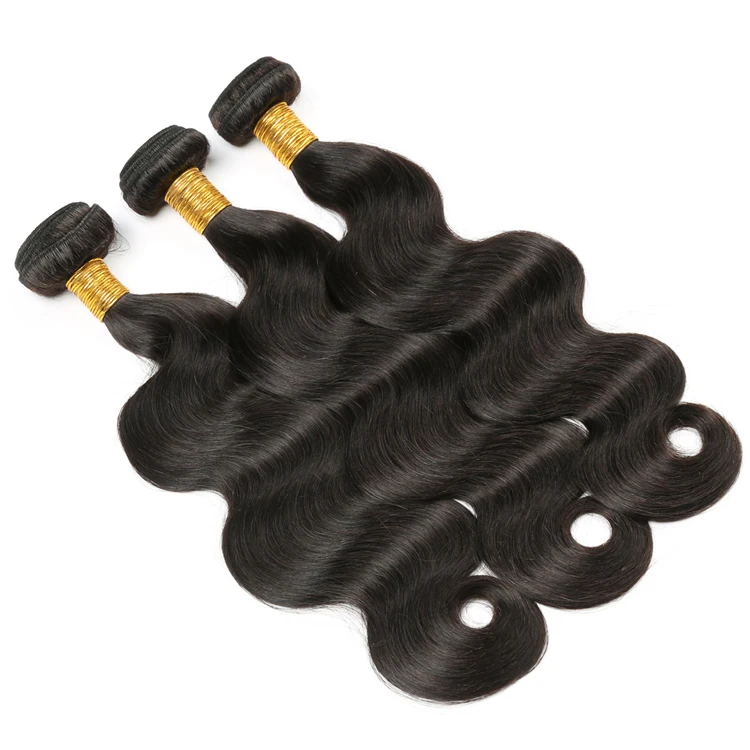
Cheap Brazilian Virgin Hair 100% Human Hair Natural Color 3 Bundles With Lace Closure Body Wave Bundles 