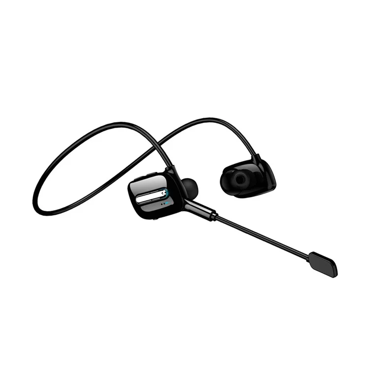 

Noise cancelling neckband wireless headsets wireless earphone with mic, Black/red
