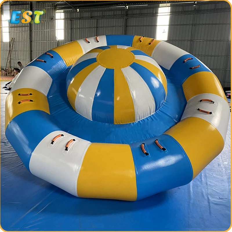 

Water Towable Aqua Games Inflatable Flying Disco Boat for Water Sports, As the picture