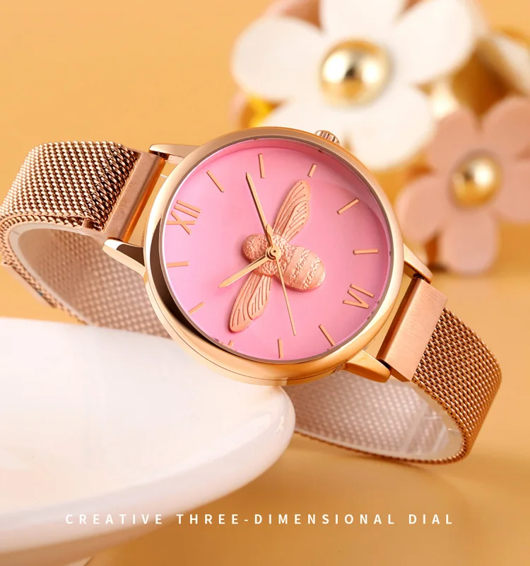 Bee Design Wristwatch For Lady
