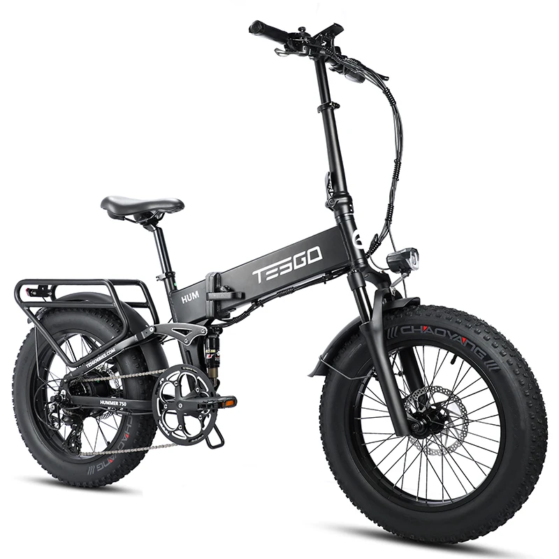 

Canada Warehouse Ready To Ship Free Shipping Electric Mountain Bike Electric Bicycle 20'' Fat SnowTire 48V 500W Oil Brake