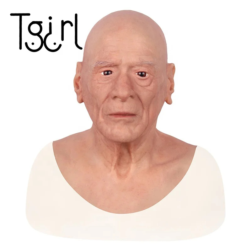 

Tgirl Party Masquerade Top Quality Male Props Human Halloween Face Silicone Realistic Full Head Masquerade
