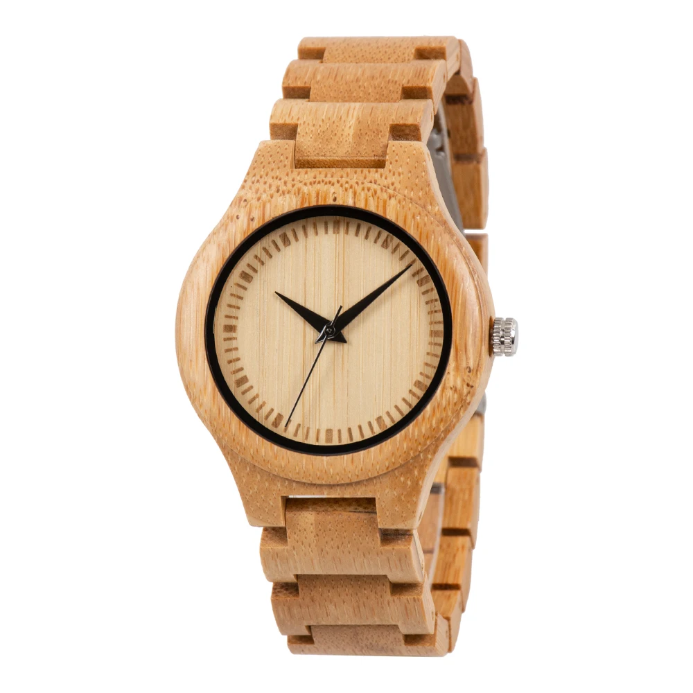 

Bewell Wooden Watch Custom Logo Quartz Watch OEM Bamboo Watch, Carbonized bamboo