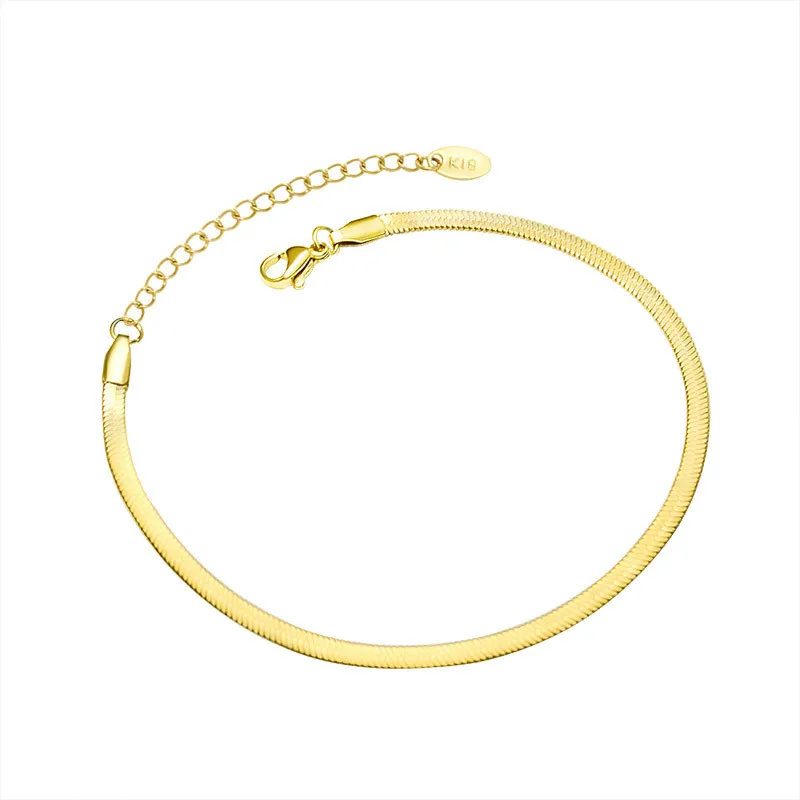

2020 fashion women jewellery stainless steel bracelet 18k gold filled snake chain bracelet