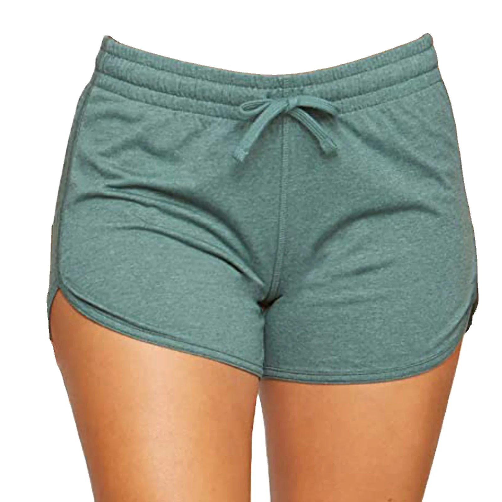 

2021 New Womens Athletic Shorts Running Dolphin Shorts with Pockets and Drawstring High Waist Solid Color, Customized colors