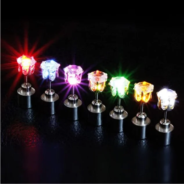 

LED Light Up Earrings, LED Studs Earrings Party Flashing Blinking Stainless Steel Earring