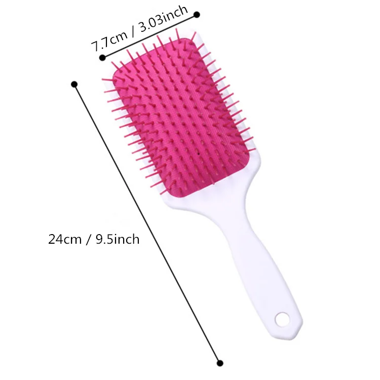 

Custom Logo Paddle Air Cushion Detangling Straightener Comb With Color Picture Heat Resistant Paddle Brush Hair Brush, Green, black, pink,customized color accepted