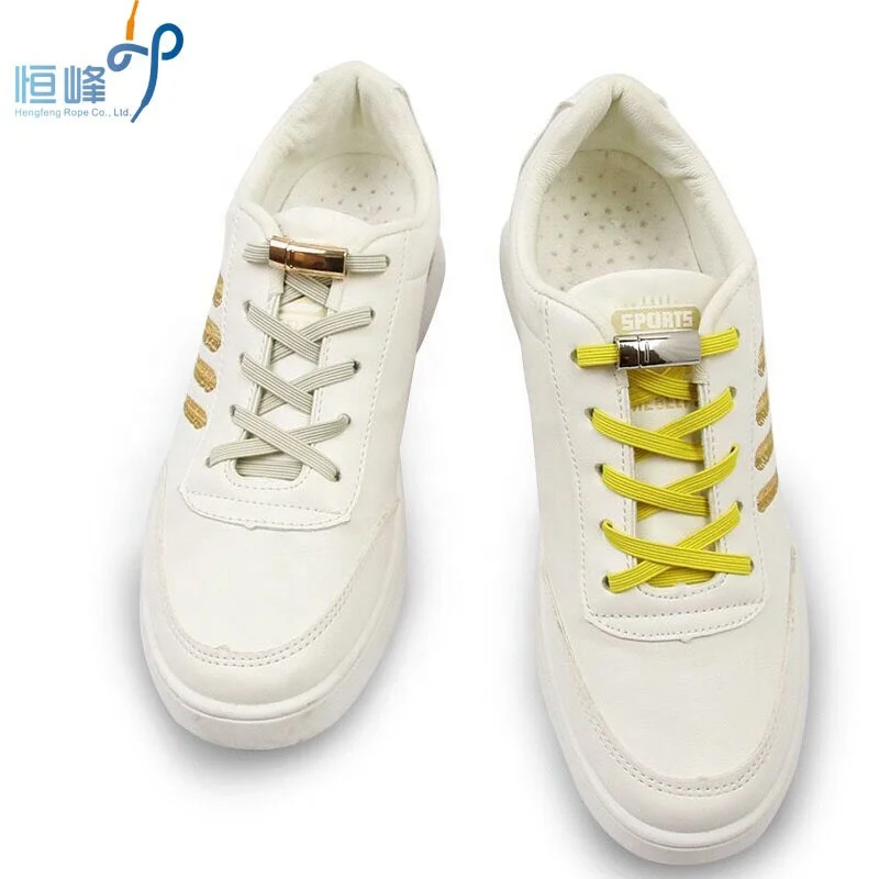 

Wholesale New Fashion Colorful metal Magnetic Lazy Elastic Flat No Tie Shoelaces, Buckle:colorful ,shoelaces 30colors