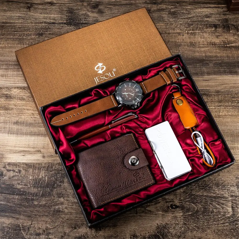 

Men's Gift Set Exquisite Packaged Watch + Wallet Pen Data Line Creative Combination Set