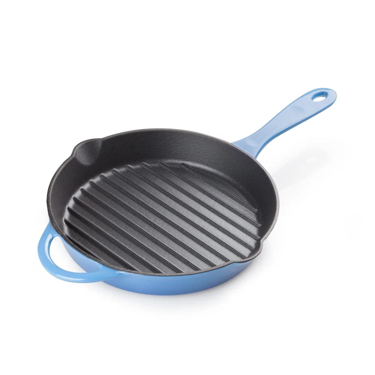 

Low Moq Round Bbq Steak Cookware Pans Non-Stick Frying Pan 26cm Enameled Iron Cast Grill Pan With Long Handle