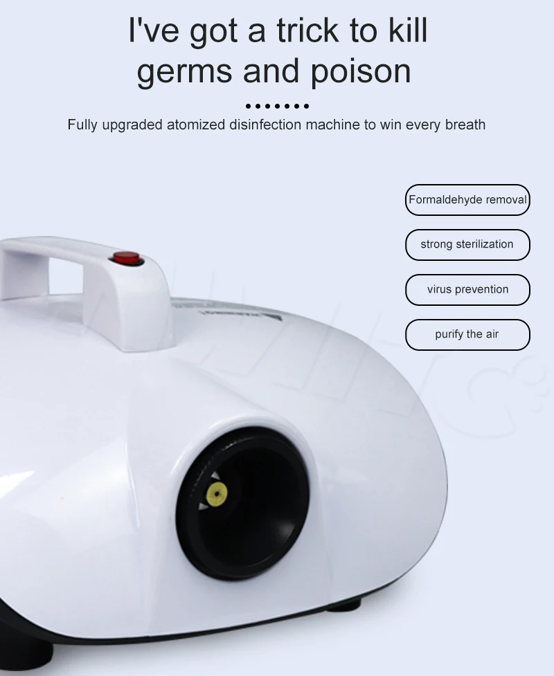 Blue Sea 900w Disinfect Smoke Disinfection Atomizer Fog Machine For Car