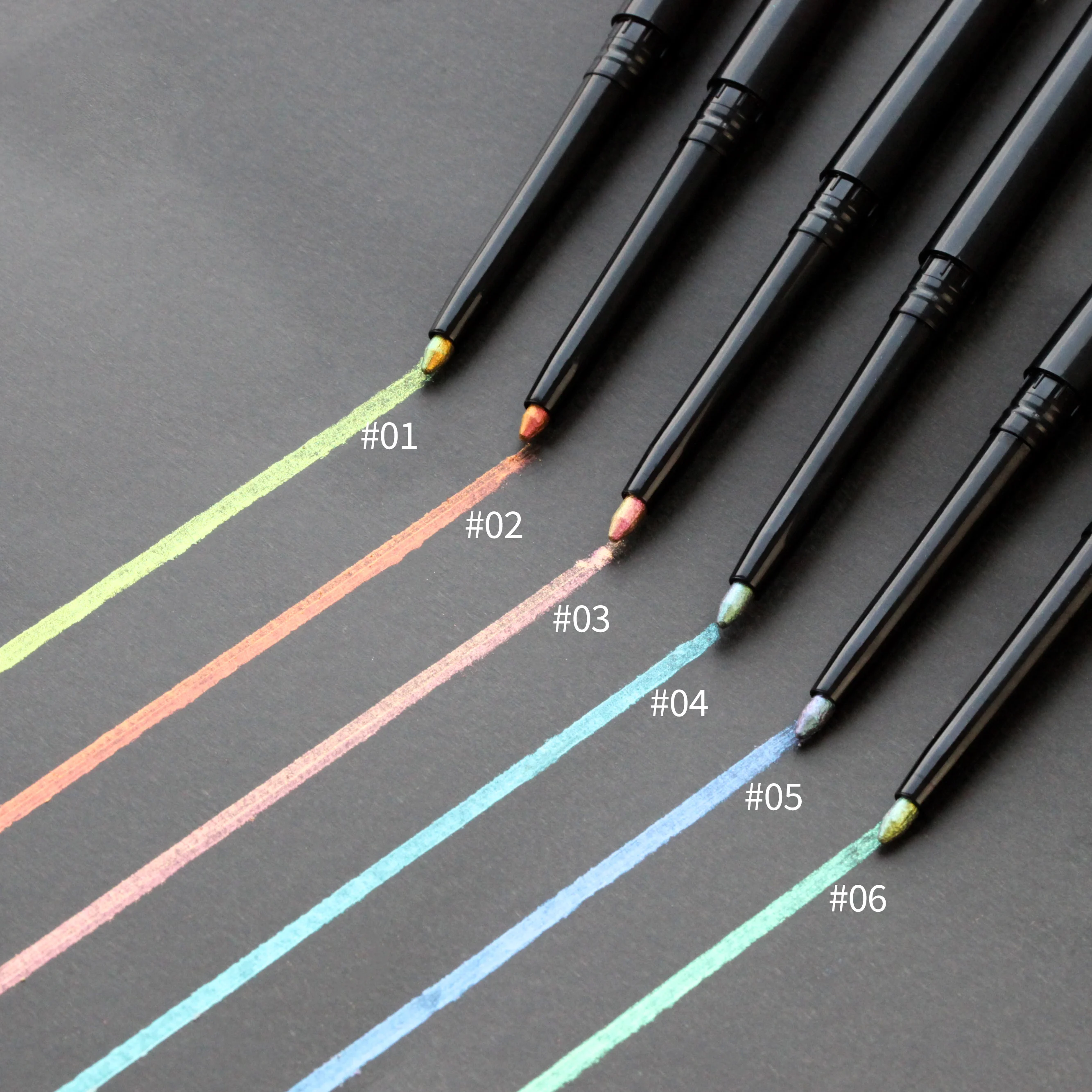 

Highly Pigment Colorful Private Label Waterproof Eyeliner 6 Colors Rainbow Neon Eyeliner