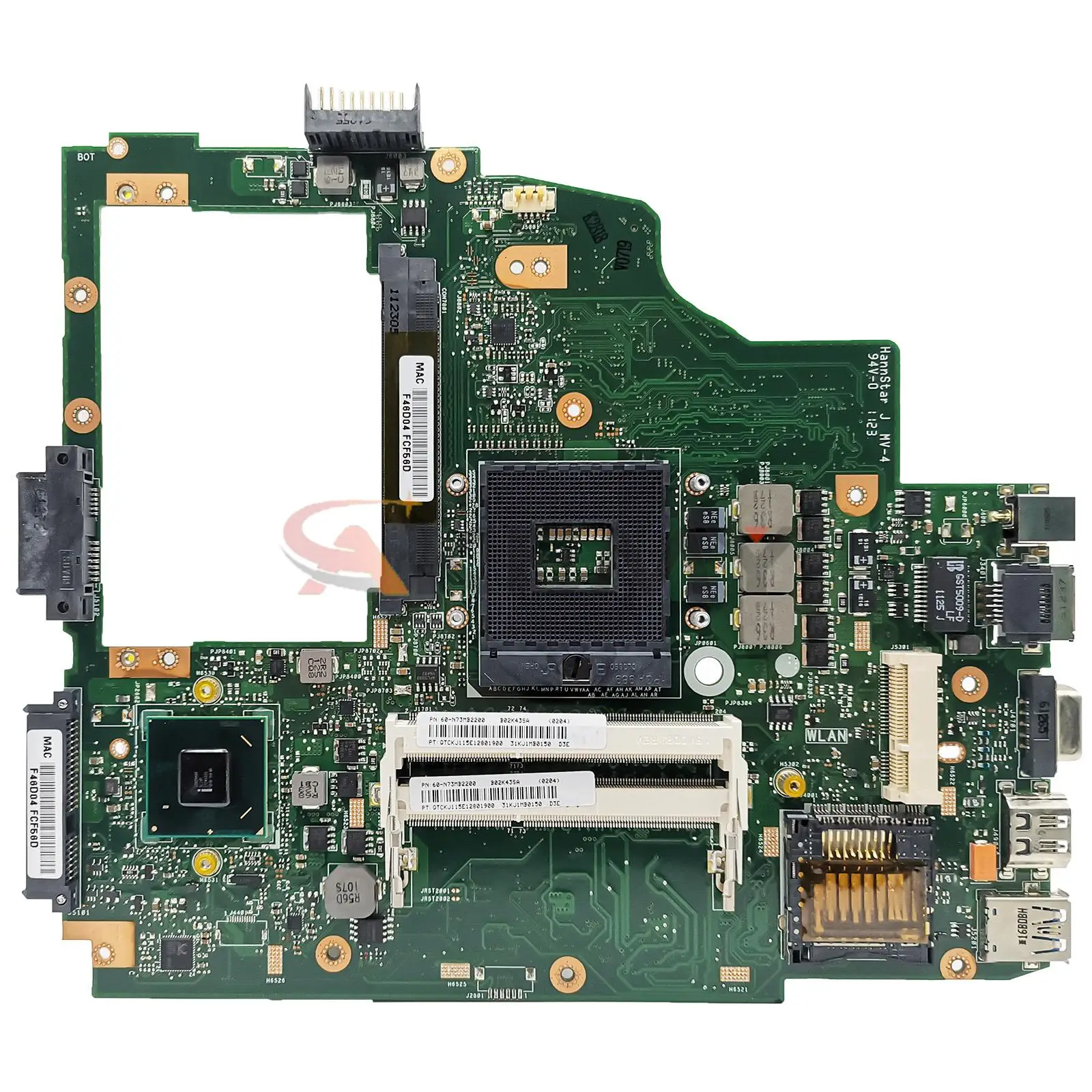 

K43SA HM65 DDR3 Notebook Mainboard For ASUS K43SA K43S A43S X43SA A43SA K43 Laptop Motherboard 100% Tested OK