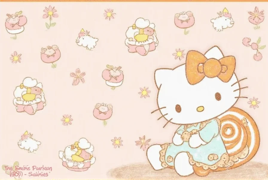 cinnamon roll hello kitty wallpaper