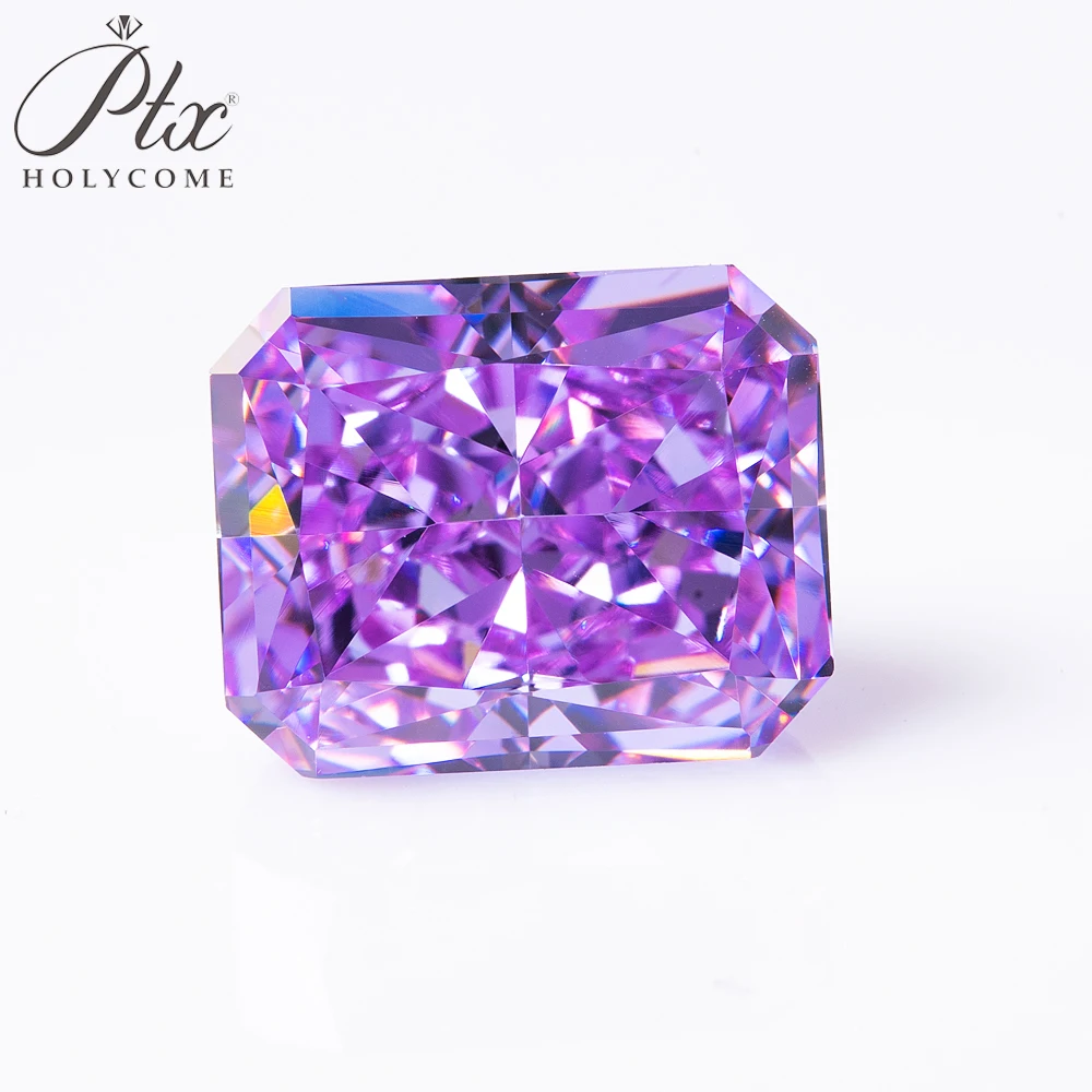 

Purple Zircon Rectangular Chamfered Bare Cubic Zirconia Without Diamond Gemstones for Jewelry