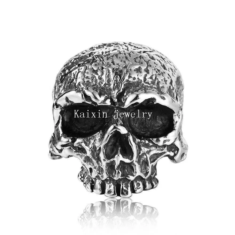 

New hot selling personality Gothic retro jewelry skull men's stainless steel ring