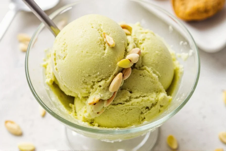 Sprinkling sea salt over ice cream