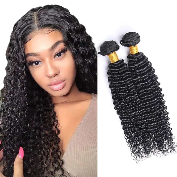 

FH Long Natural Real Human Hair Bundles Kinky Curly Human Remy Brazilian Hair Bundles Extension