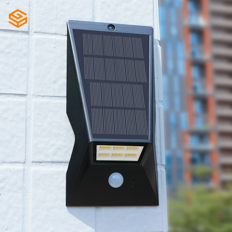 Rechargeable Security Outdoor Garden Home Using Motion Sneor LED Solar Wall Light Home