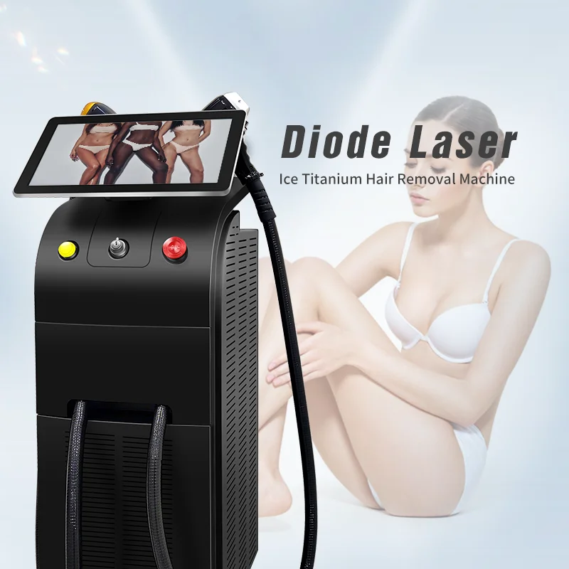 

2023 NEWEST Ice Platinum/Titanium Laser Hair Removal Machine Ice Diode Laser 755 808 1064