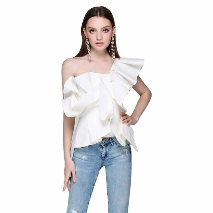 

100% Cotton chiffon fashion women blouse shirt