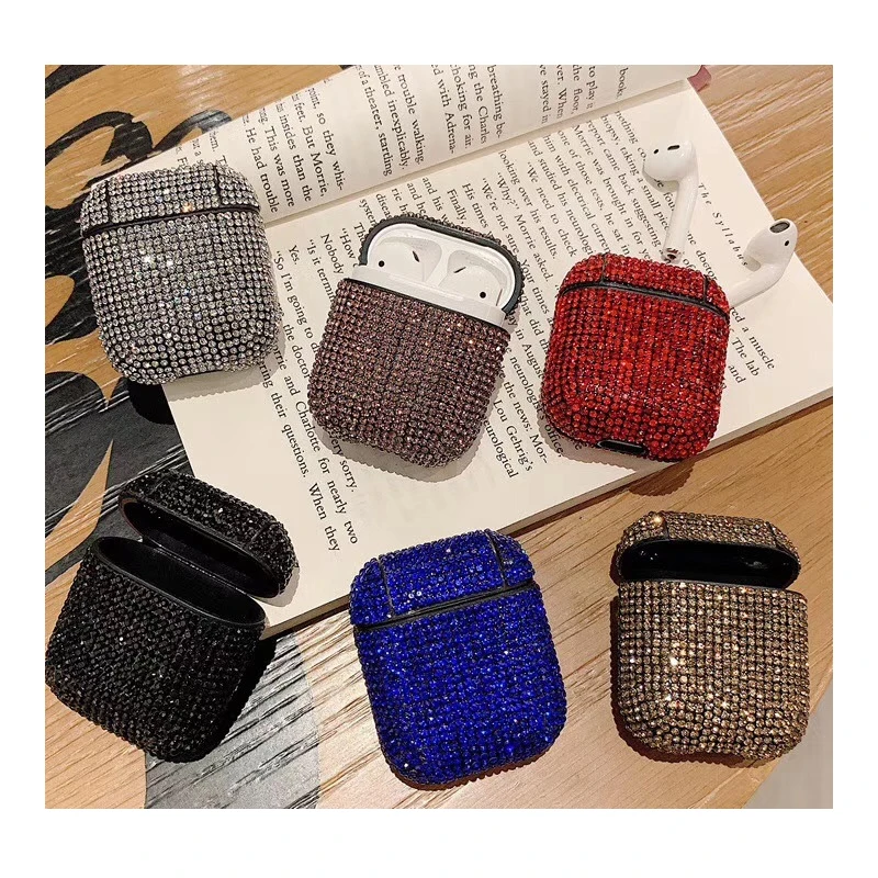 

Luxury 3D Bling Glitter Wireless Earphone Cases For AirPods 2 1 Hard PC Case Cover