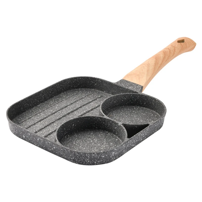 

Mini Rectangle Stone Omelette Pan Pans Aluminium Alloy Japanese-Style Frying Pot Fried Maker Breakfast Pot Kitchen Cooker Tools, As is shown in