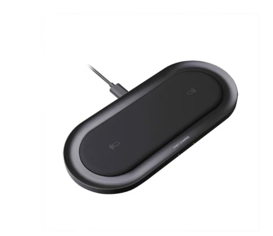 

2 In 1 Double 20W Seat Qi Wireless Charger for Samsung S20 S10 Dual Fast Charging Dock Pad chargers for mobile phone magnetic