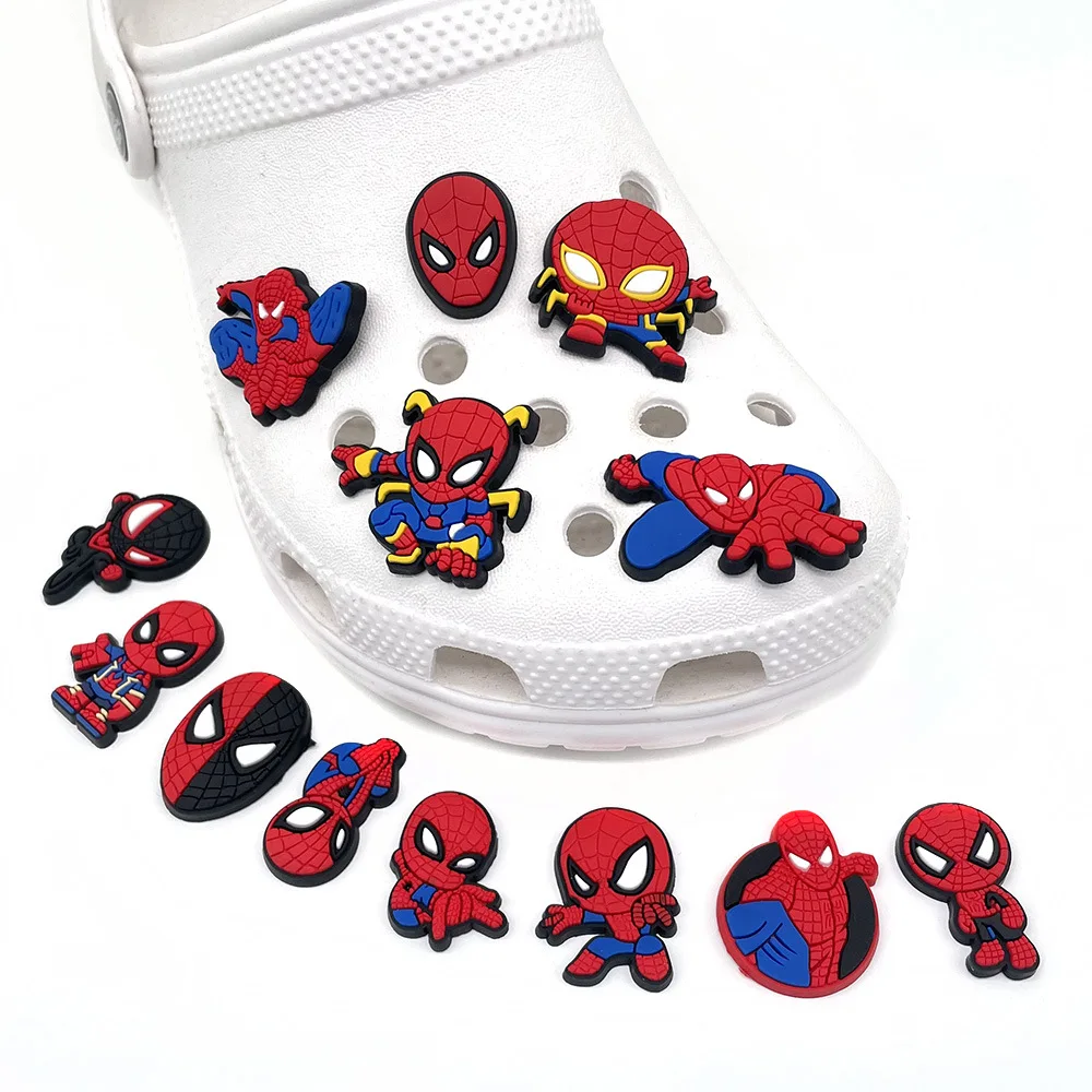 

Custom designed cartoon spider man children's shoes decorative PVC crocodile shoes Charm