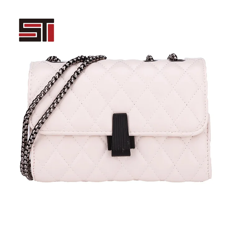 

20SH-8745M high quality elegant black lock decorated crossbody shoulder handbag