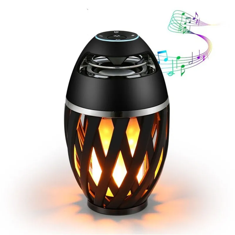 

Special Flickering Emulation Fire USB Blue tooth Speaker Portable Led Flame Atmosphere Lamp Stereo Outdoor Camping Woofer Mini