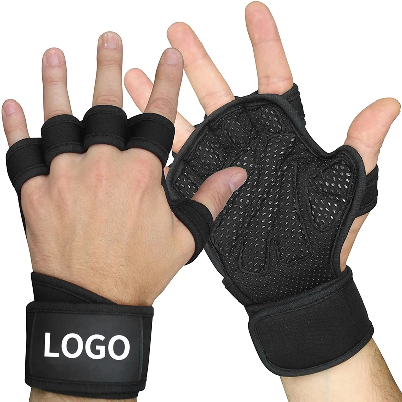 

Weight Lifting Training Gloves Wrist Support Workout Gloves for Gym Fitness, Cross Training, Hand Support, Black