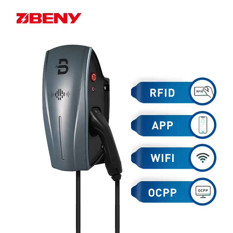 

BENY AC wall-mounted ev charger 7kw 11kw 22kw Type 2 ev charger level 3 wallbox bule