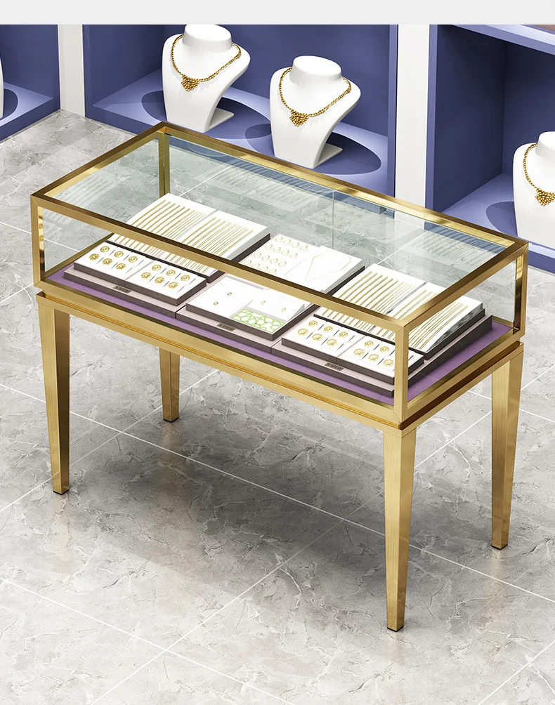 Wholesale Luxury Custom Stainless Steel Jewelry Watch Glasses Showcase