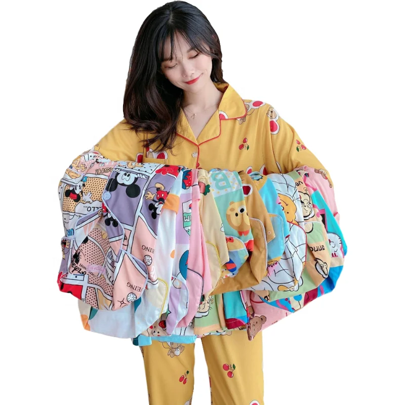 

2021 Fashion designers family homewear sleeping pajamas set pants long sleeve pajamas women