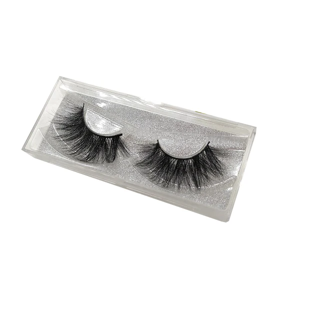

wholesale mink fur lashes 3d 25mm 5d thick factory Professional Mink Eyelashes with packing box