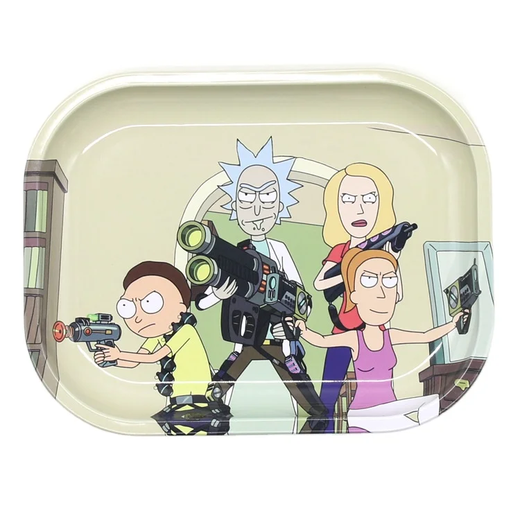 

Customizable rectangular single-sided printing small 18*14cm tinplate tray tobacco cigarette tray fruit tray