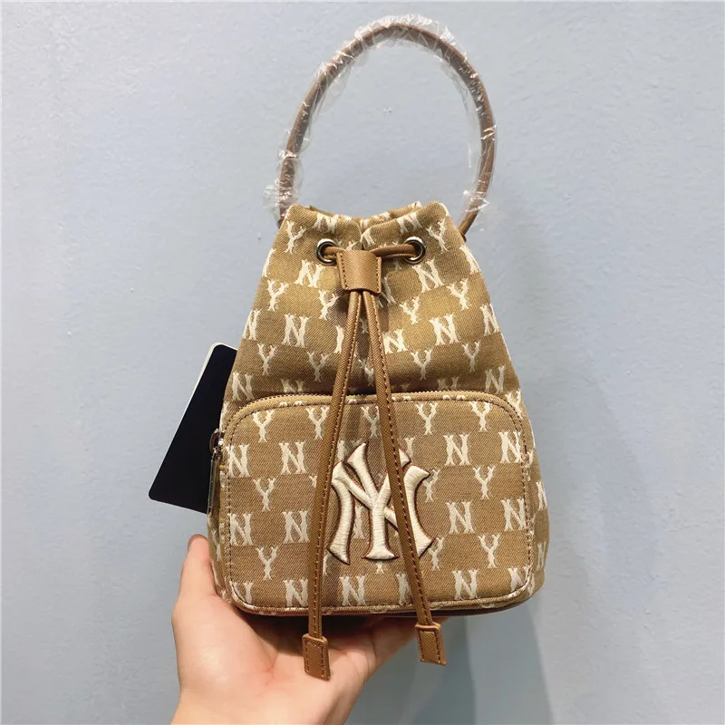 

2021 hot sale new arrive bucket denim handbag purse luxury vintage brand logo NY women crossbody shoulder bags, Custom choose