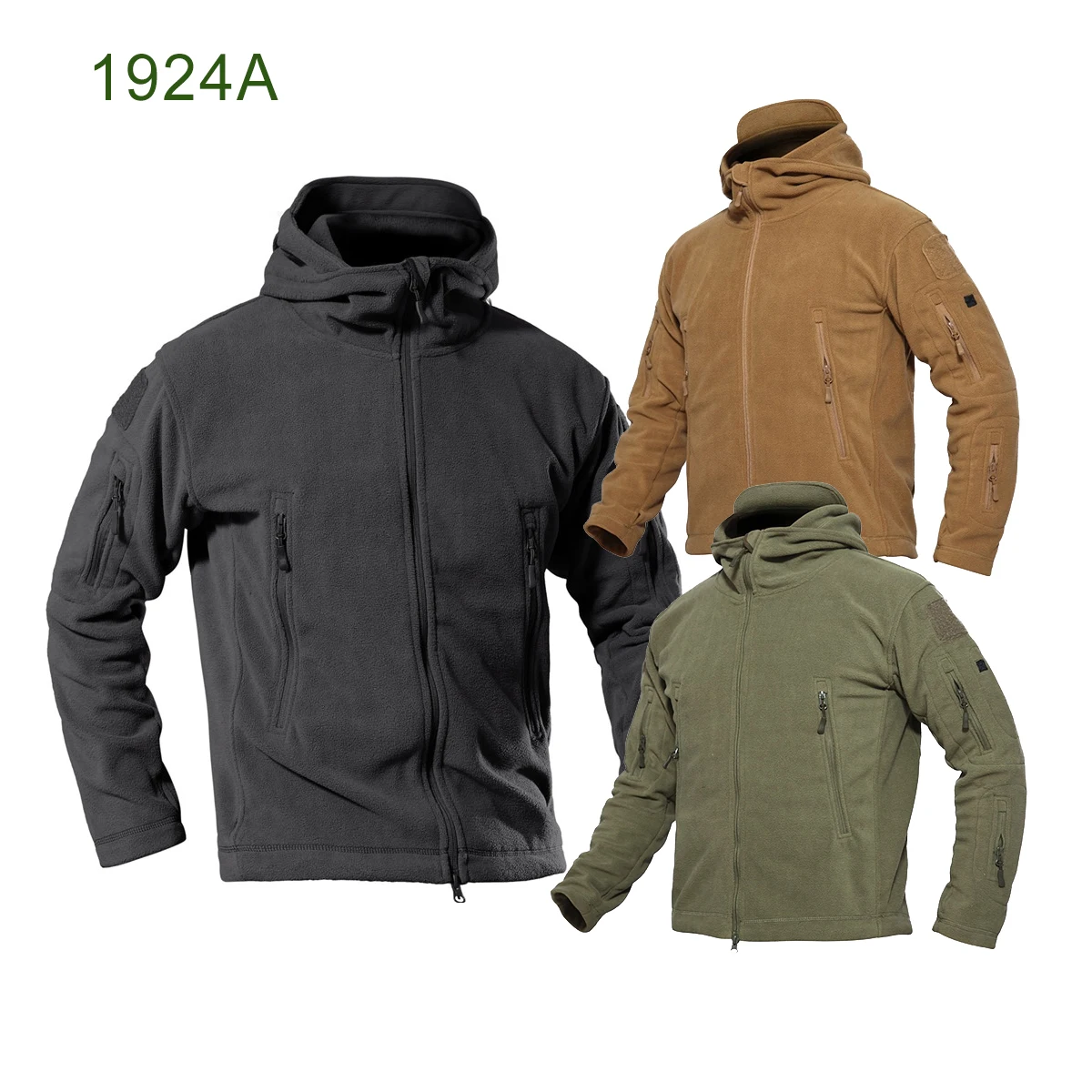 

Wholesale Men's Fleece Military Tactical Jacket Fleece Hoody Coat Winter Jacket Windbreaker for Hunting Hiking Traveling