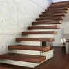 Modern Best selling natural floor walnut indoor wooden pedal staircase floating stair tread,wood stairs