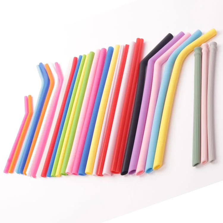 

Food grade BPA free the custom reusable tumbler silicone folding drinking straw