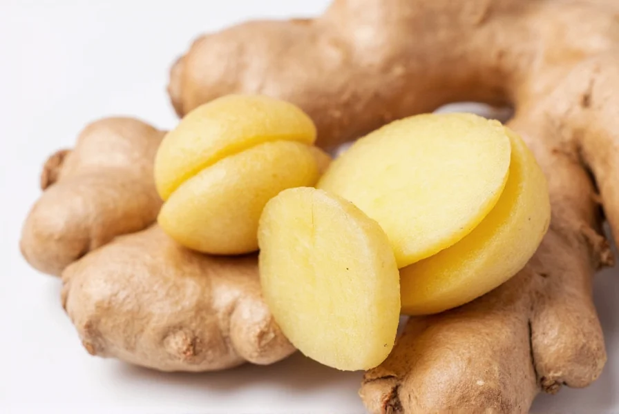 Vergleich zwischen ganzem und geschältem Ingwer zur Darstellung der Reduzierung von Lebensmittelabfällen